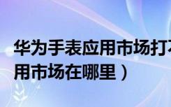 华为手表应用市场打不开怎么办（华为手表应用市场在哪里）