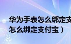 华为手表怎么绑定支付宝支付（荣耀手表s1怎么绑定支付宝）