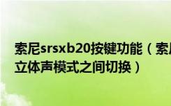 索尼srsxb20按键功能（索尼SRS-XB20如何在双重模式和立体声模式之间切换）