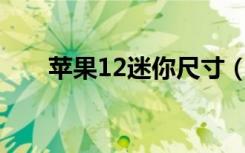 苹果12迷你尺寸（苹果12mini尺寸）