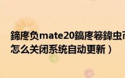 鍗庝负mate20鎬庝箞鍏虫帀鑷姩鏇存柊（华为mate20x怎么关闭系统自动更新）