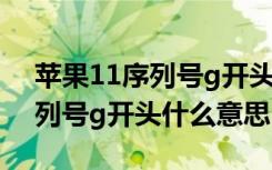 苹果11序列号g开头是官换机吗（苹果11序列号g开头什么意思）