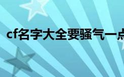 cf名字大全要骚气一点的 比较特别的游戏名