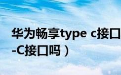 华为畅享type c接口（荣耀畅玩7C支持Type-C接口吗）