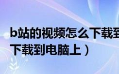 b站的视频怎么下载到u盘上（b站的视频怎么下载到电脑上）