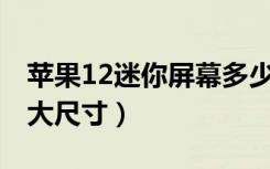 苹果12迷你屏幕多少钱（苹果12mini屏幕多大尺寸）