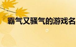 霸气又骚气的游戏名字 比较霸气的游戏名