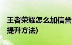 王者荣耀怎么加信誉积分 (王者荣耀信誉积分提升方法)