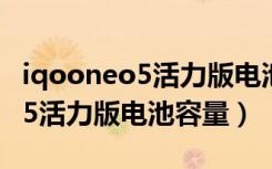 iqooneo5活力版电池在哪个部位（iqooneo5活力版电池容量）