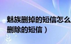 魅族删掉的短信怎么找回（魅族16s怎么找回删除的短信）