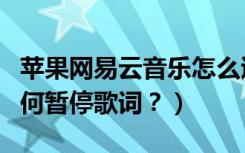 苹果网易云音乐怎么退出（苹果网易云音乐如何暂停歌词？）