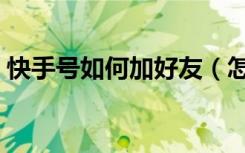 快手号如何加好友（怎么通过快手号加好友）