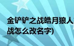 金铲铲之战皓月狼人第三关怎么过 (金铲铲之战怎么改名字)