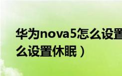 华为nova5怎么设置小图标（华为nova5怎么设置休眠）