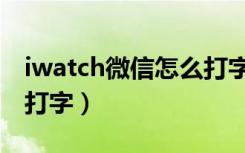 iwatch微信怎么打字聊天（iwatch微信怎么打字）