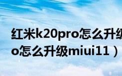 红米k20pro怎么升级miui12.5（红米k20pro怎么升级miui11）