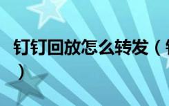 钉钉回放怎么转发（钉钉回放怎么转发给朋友）