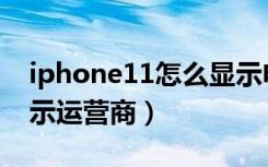 iphone11怎么显示电池（iPhone11怎么显示运营商）