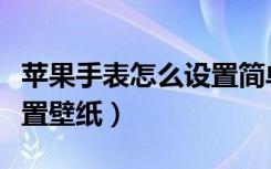 苹果手表怎么设置简单密码（苹果手表怎么设置壁纸）