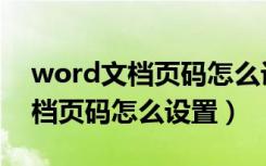 word文档页码怎么设置左右页码（word文档页码怎么设置）