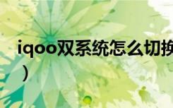 iqoo双系统怎么切换（iqoo双系统怎么设置）