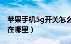 苹果手机5g开关怎么开机（苹果手机5g开关在哪里）