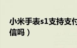 小米手表s1支持支付吗（小米手表s1支持微信吗）