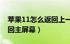 苹果11怎么返回上一个界面（苹果11怎么返回主屏幕）