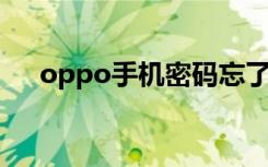 oppo手机密码忘了怎么解锁（OPPO）