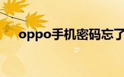 oppo手机密码忘了怎么解锁（OPPO）