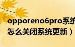 opporeno6pro系统升级（opporeno6pro怎么关闭系统更新）