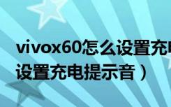 vivox60怎么设置充电指示灯（vivox60怎么设置充电提示音）