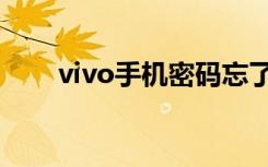 vivo手机密码忘了怎么解锁（vivo）