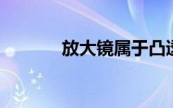 放大镜属于凸透镜还是凹透镜