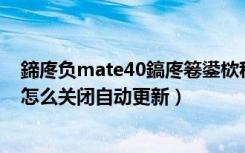 鍗庝负mate40鎬庝箞鍙栨秷鑷姩鏇存柊（华为mate40e怎么关闭自动更新）