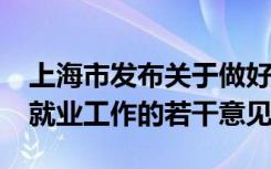 上海市发布关于做好2020年上海高校毕业生就业工作的若干意见