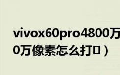 vivox60pro4800万像素（vivox60pro4800万像素怎么打�）