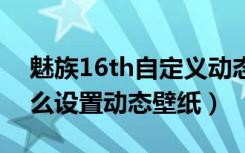 魅族16th自定义动态壁纸（魅族16thplu怎么设置动态壁纸）