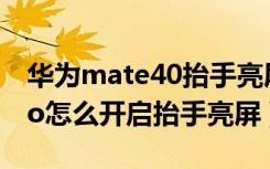 华为mate40抬手亮屏设置（华为mate40pro怎么开启抬手亮屏）