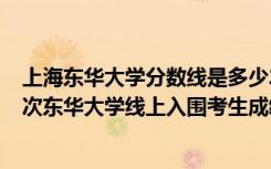 上海东华大学分数线是多少2021（上海2022年综合评价批次东华大学线上入围考生成绩分布表）