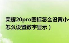 荣耀20pro图标怎么设置小一点（荣耀30pro微信桌面角标怎么设置数字显示）