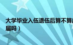 大学毕业入伍退伍后算不算应届（大学毕业入伍退伍后算应届吗）