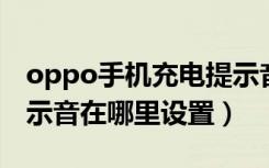 oppo手机充电提示音怎么设置（手机充电提示音在哪里设置）