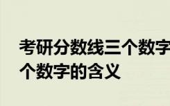 考研分数线三个数字什么意思 考研分数线三个数字的含义