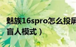 魅族16spro怎么投屏（魅族16sPro怎么打开盲人模式）