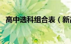 高中选科组合表（新高考有哪些组合方法）