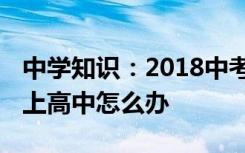 中学知识：2018中考落榜生的几大出路 考不上高中怎么办