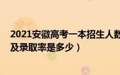 2021安徽高考一本招生人数（2022安徽高考一本录取人数及录取率是多少）