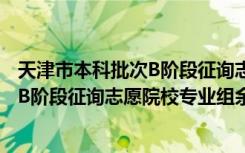 天津市本科批次B阶段征询志愿（2022天津普通类本科批次B阶段征询志愿院校专业组余缺计划）