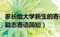 家长给大学新生的寄语（家长对新入大学生的励志寄语简短）